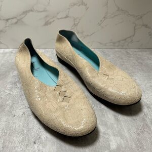 Thierry Rabotin Shoes 40 1/2 grace ballet flat snake embossed rubber sole Italy